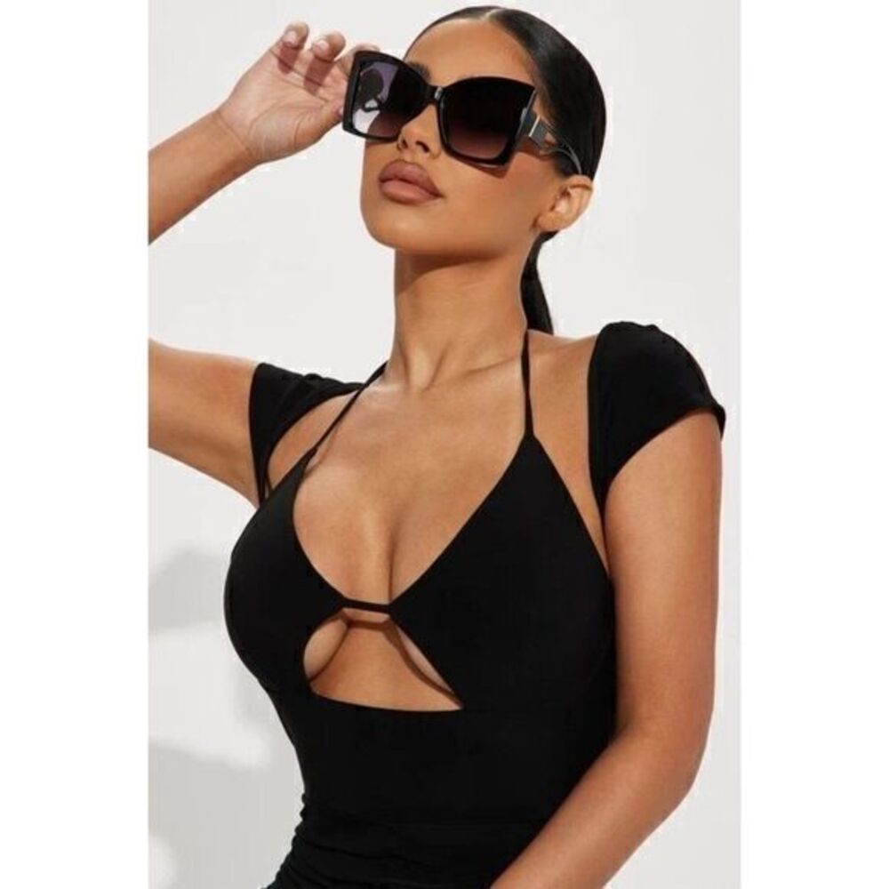 Purrfectly Yours‎ Cat Eye Frame Sunglasses Black